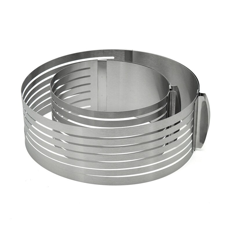 Layer Cake Cutter Slicer Stainless Steel Adjustable Retractable Round Bread Cake Ring Slicer Baking Mold DTT88