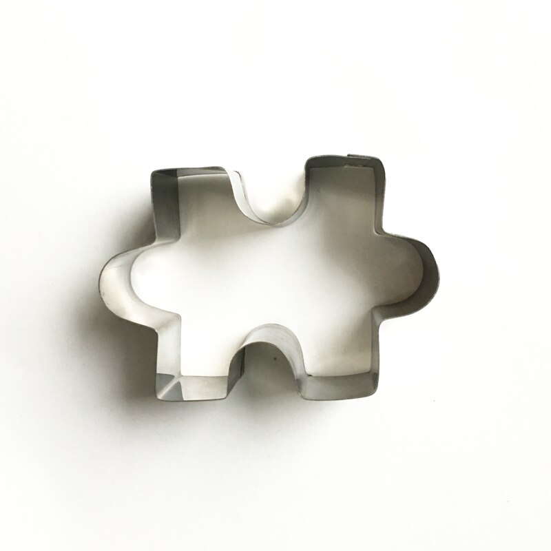 puzzle shape cookie cutter cake decoration fondant cuttters tools cookies stainless steel biscoito moldes para galletas