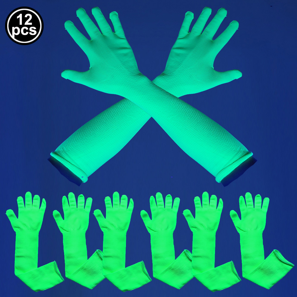 Lunettes à Obturateur en Plastique Fluorescent, Accessoires de ixd'Anniversaire, Chapeau et Gants Fluorescents, Lumière UV: vert clair