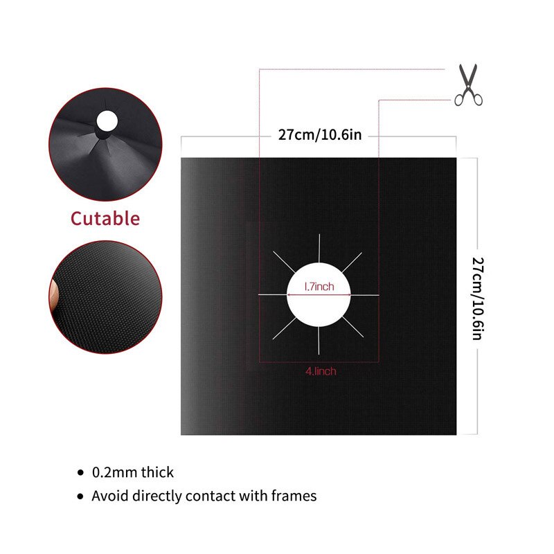 Stove Protector 1/4Pcs Cover Liner Gas Stove Protector Gas Stove Stovetop Burner Protector Kitchen Accessories Mat Cooker Cover