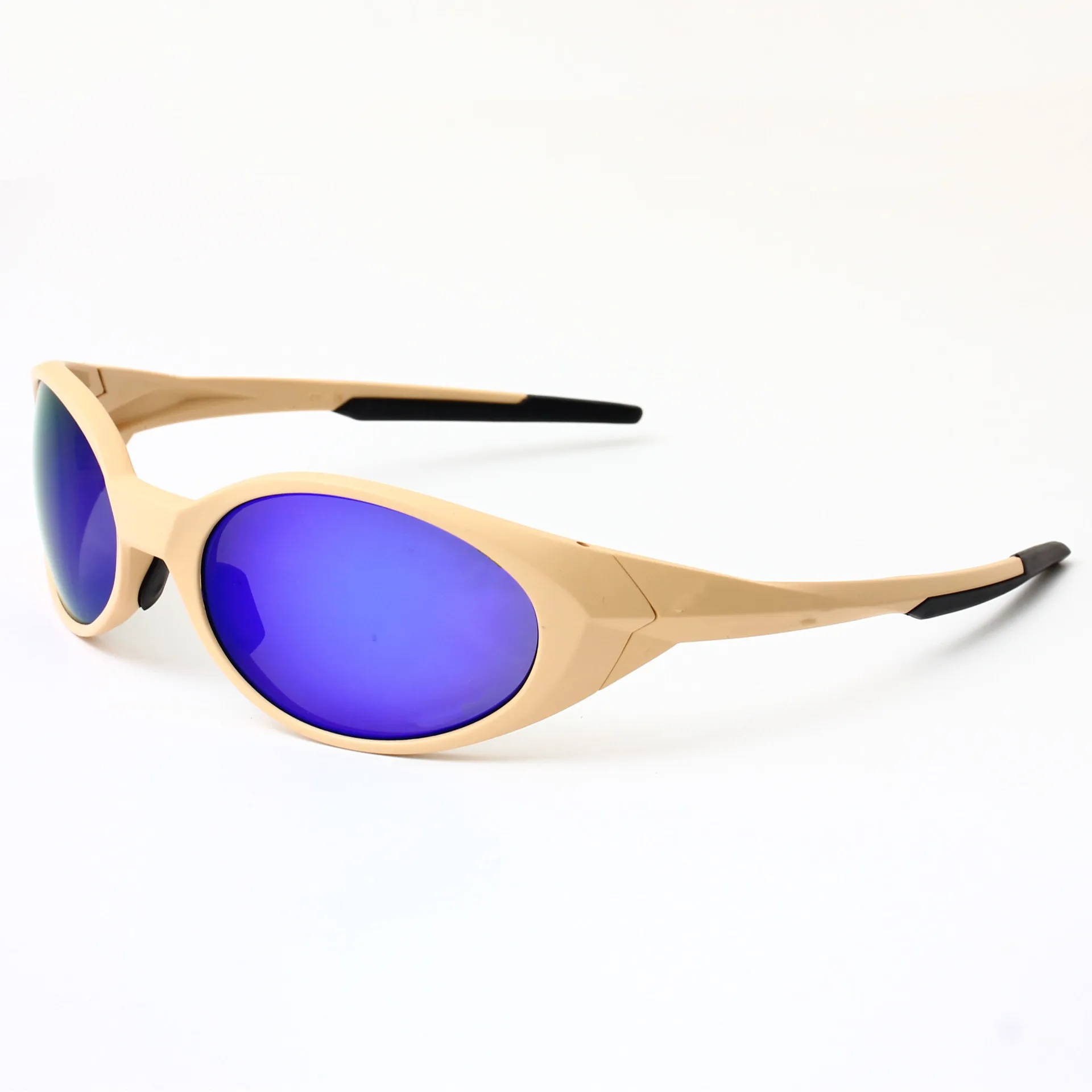 Outdoor Sport Pilot Zonnebril Ovale Mode Y2K Mannen Rijden Sport Zonnescherm Bril Strand Fietsen UV Beschermende Bril: Clear