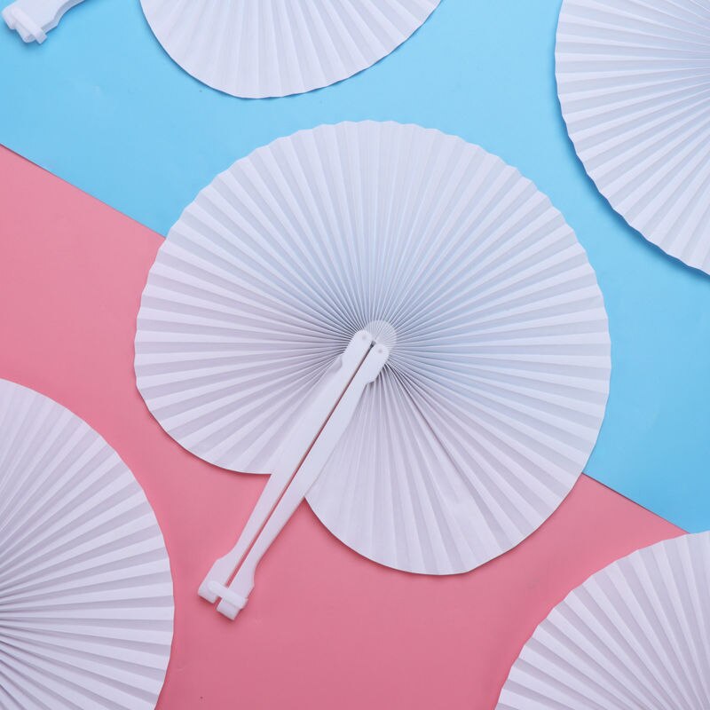 Abanicos plegables de mano para manualidades de papel, 60 piezas, ventilador de papel plegable Circular para boda, , accesorios de actuación
