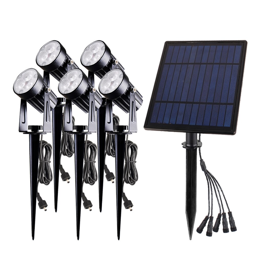 Foco Solar blanco frío de T-SUN, luz IP65 impermeable, brillo ajustable, para jardín, lámpara Solar para exteriores: Default Title