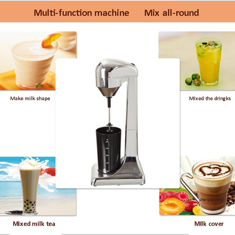 Commercial Single-head Milkshake Machine Household Milk Cap Machine Mixer Milk Cappuccinos Milk Frother Ice Cream Foamer Machine