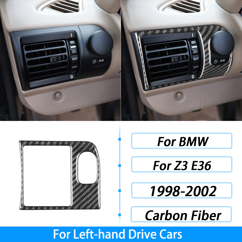 For BMW Z3 E36 1998-2002 Real Carbon Fiber Inner Door Panel Decorative Strip Car Interior Decoration Styling Accessories Sticker: Brown