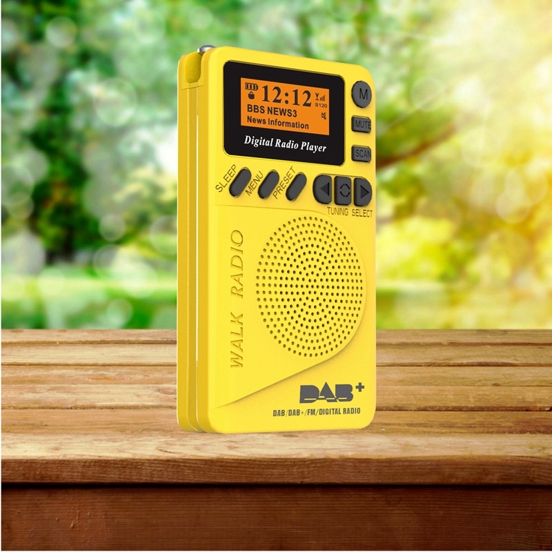 Pocket Mini Dab Digital Radio Fm Digital Demodulator Portable Mp3 Player With Lcd Display