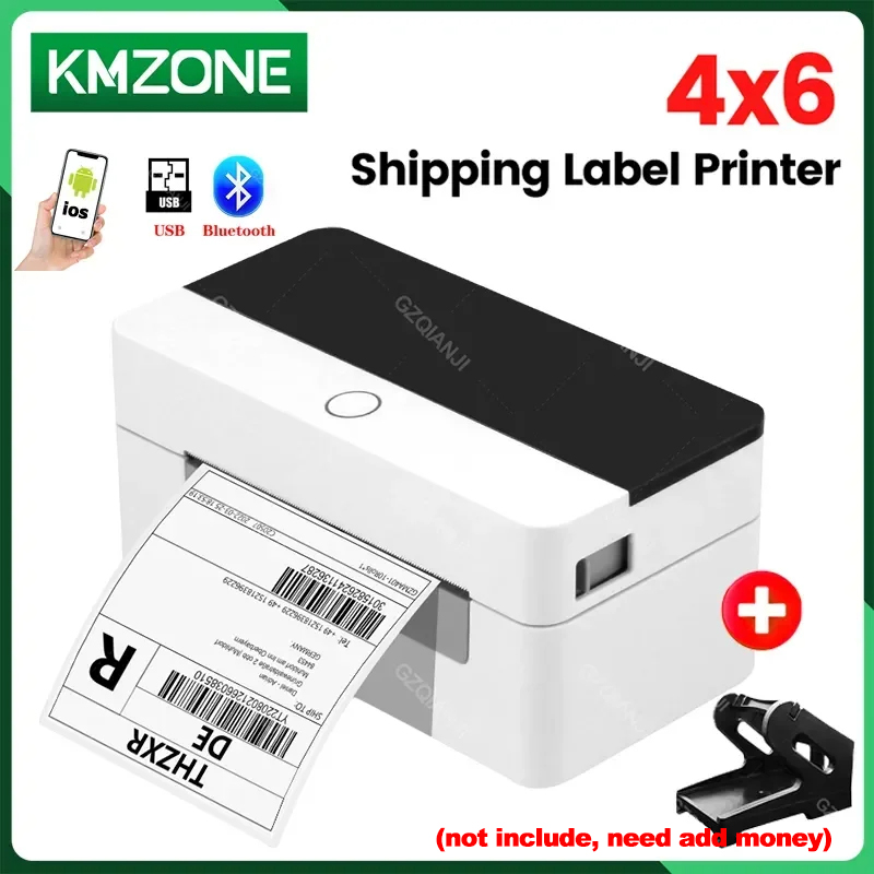 4x6 Label Printer WiFi Bluetooth USB Thermal Sticker Maker Desktop Barcode Printer for High Speed Express Airway Bill