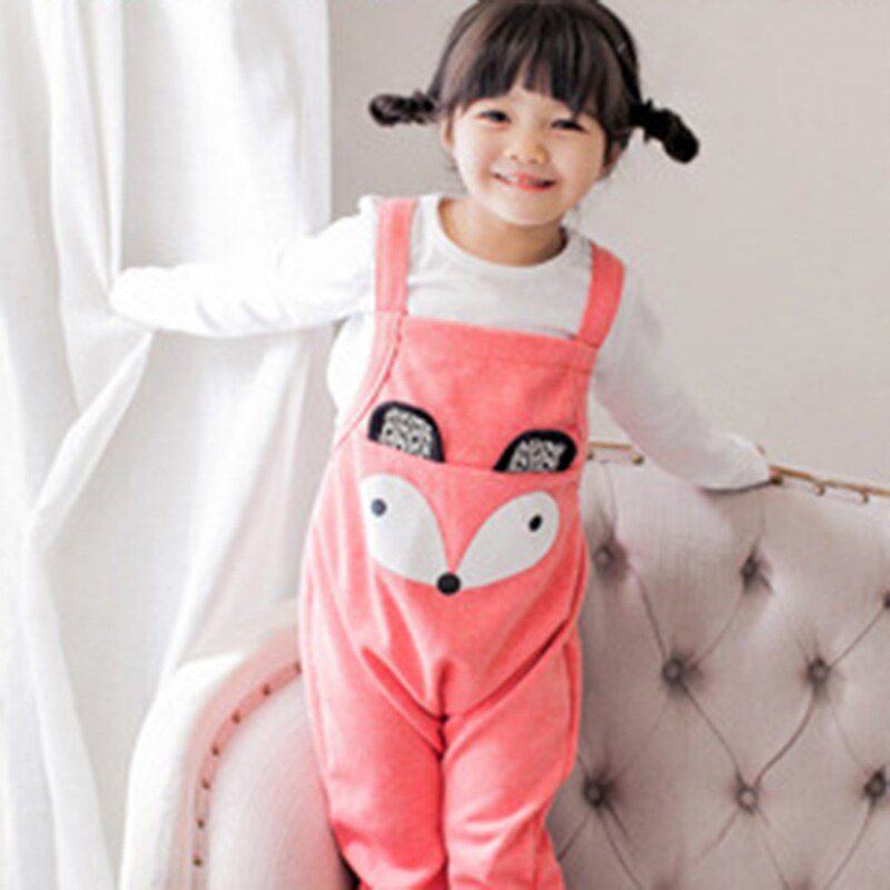 Bambini belli pantaloni del bambino delle ragazze dei ragazzi cute cartoon bretella pantaloni abbigliamento bambini Primavera autunno colori della caramella dei pantaloni del bambino