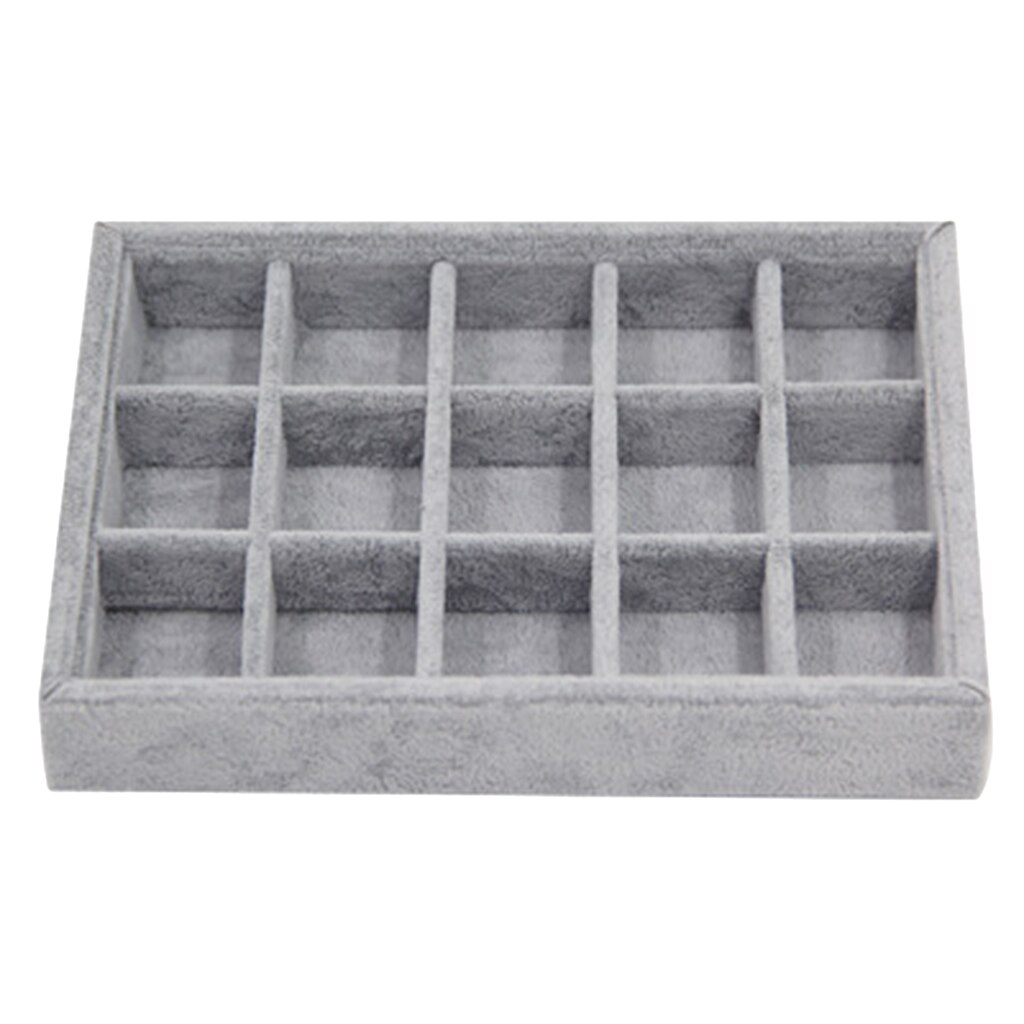 Stackable Velvet Jewelry Tray for Earring Necklace Bracelet Ring Organizer Display Storage Box Jewelry Packaging