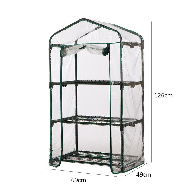 3/4/5 Tier Garden Greenhouse Grow House Plant Vegetable Growbag PVC Cover Mini(Excluding shelves)