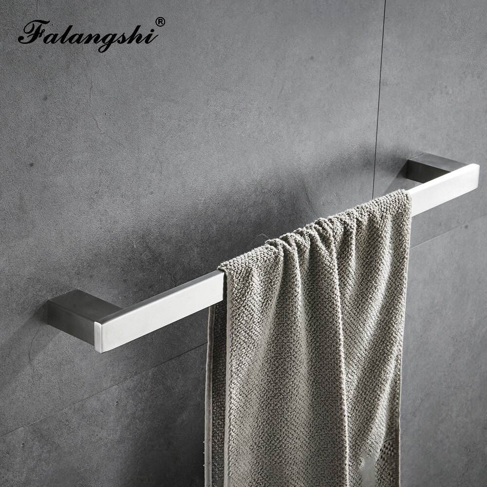 Brushed Bathroom Hardware Set 304 Stainless Steel Robe Hook Paper Holder Towel Bar Wall Mounted Bathroom Accessories WB8852