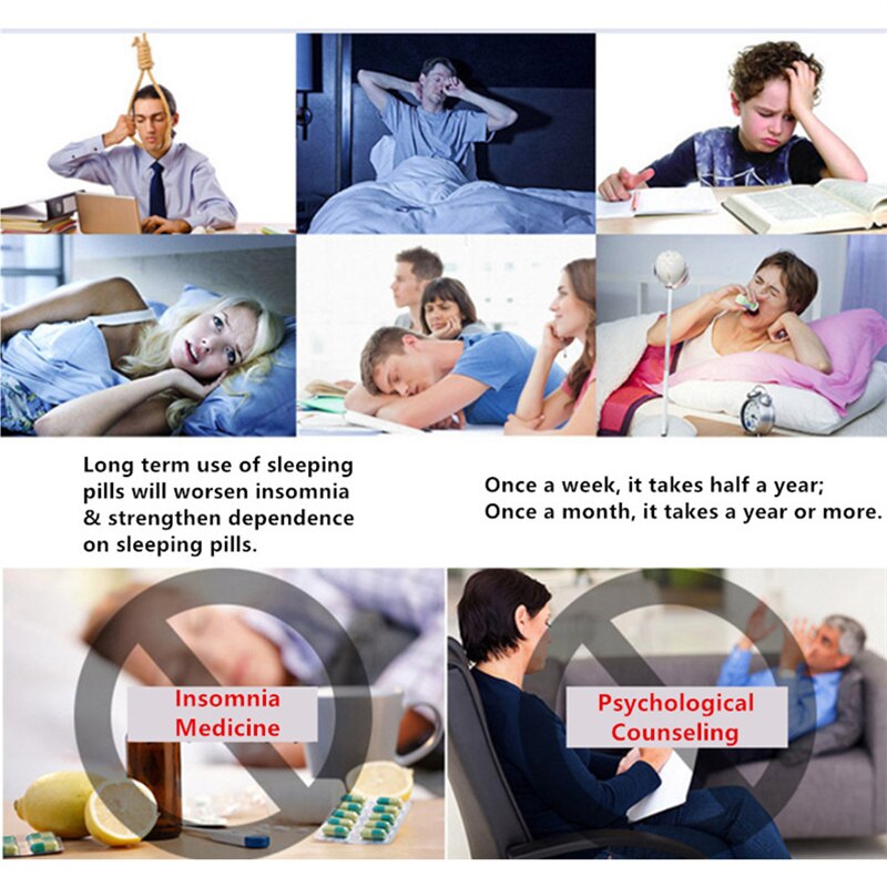 Electric Head Massager Relax Headache Eliminator Aid Therapy Sleeping Device Sleep Monitor Migraine Relief Hypnotic Apparatus