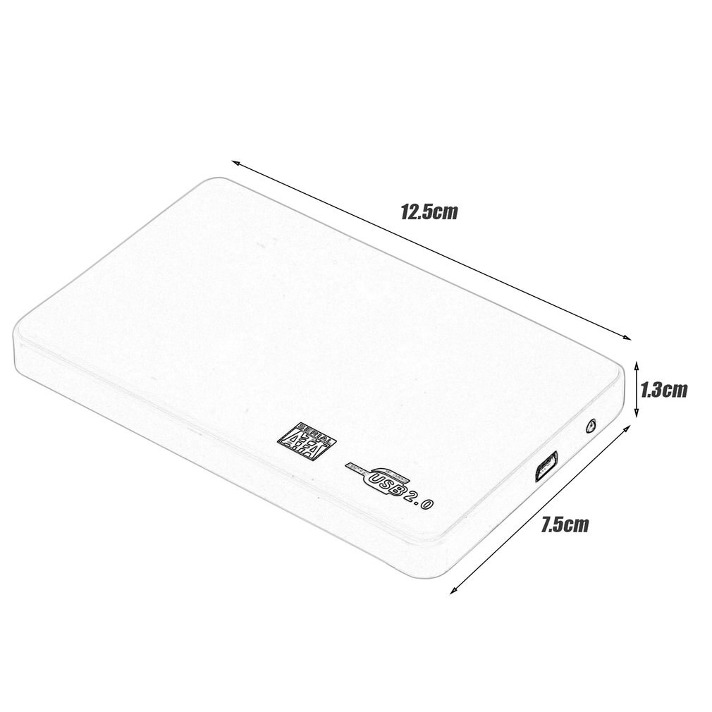 Usb2.0 sata 2.5 polegada hd hdd caso externo 480mbps suporte 3 tb ssd disco rígido gabinete para portátil caixa de disco rígido caso