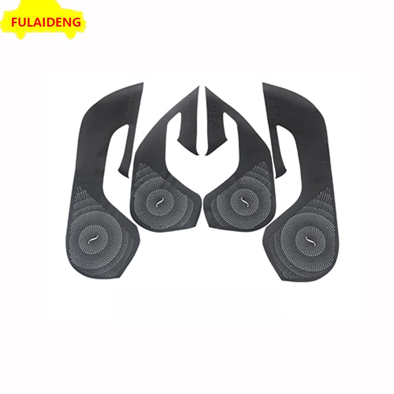 4pcs For Subaru Forester Carbon Fiber leather Door Side Anti-kick Protection Trim Car Styling Accessories