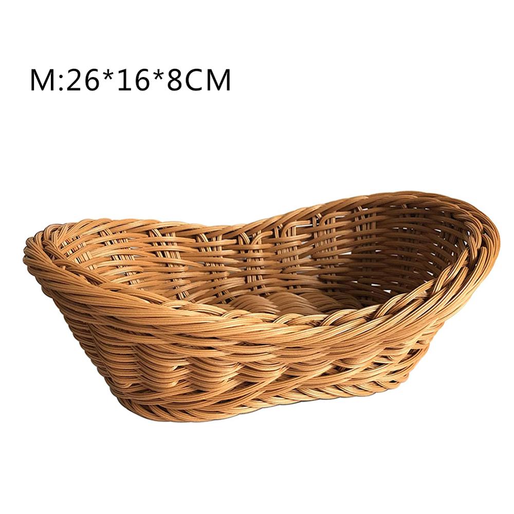 Natural Large woven seagrass Basket of Straw Wicker For home table Wicker Woven Basket Bread Tray Serving: M