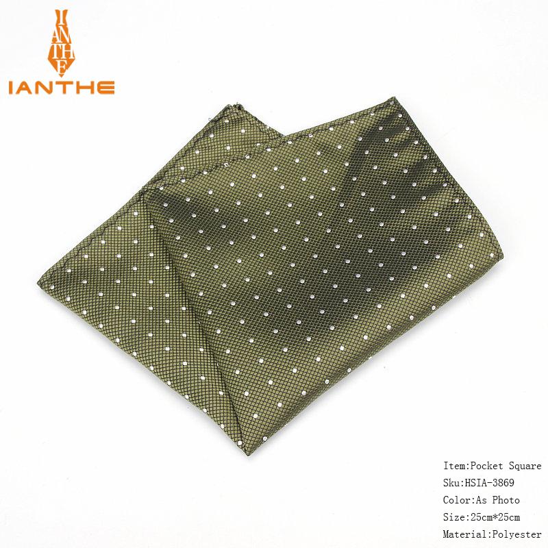 Mannen Klassieke Pocket Vierkante Dot Patroon Zakdoek Mode Zakdoek Voor Mannen Pakken Zakdoeken Vintage Handdoek Accessoires Marine: IA3869
