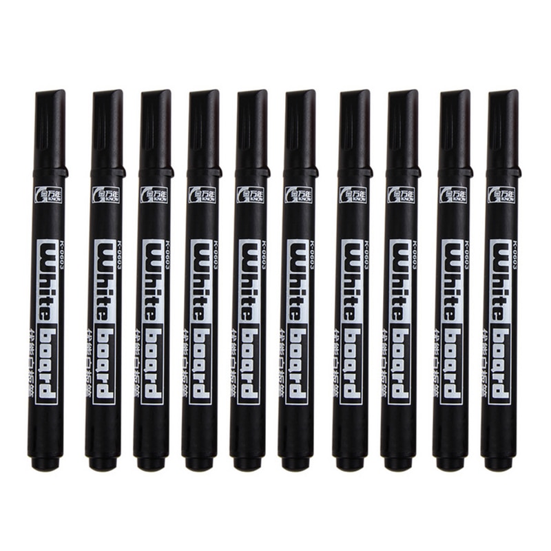 20 Stks/set Board Whiteboard Marker Pen Wasbare Zwart
