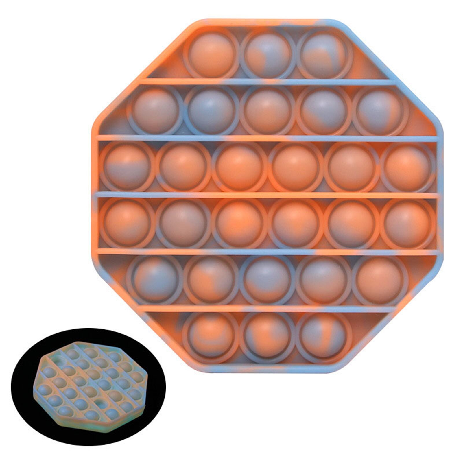 Unzip Toys Glow In The Dark Popit Bubble Sensory Toy Night Luminous Stress Reliver Toy Autism Needs Squishy Stress Reliever: B