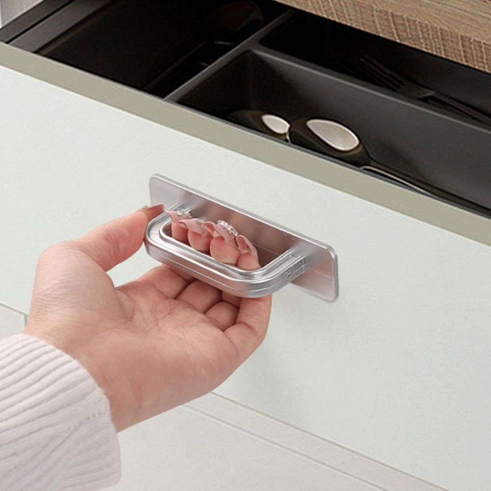 Knobs Door Handle No punching Surface Mounted Door Pull Self-adhesive Push-pull Cabinet Handle Drawer