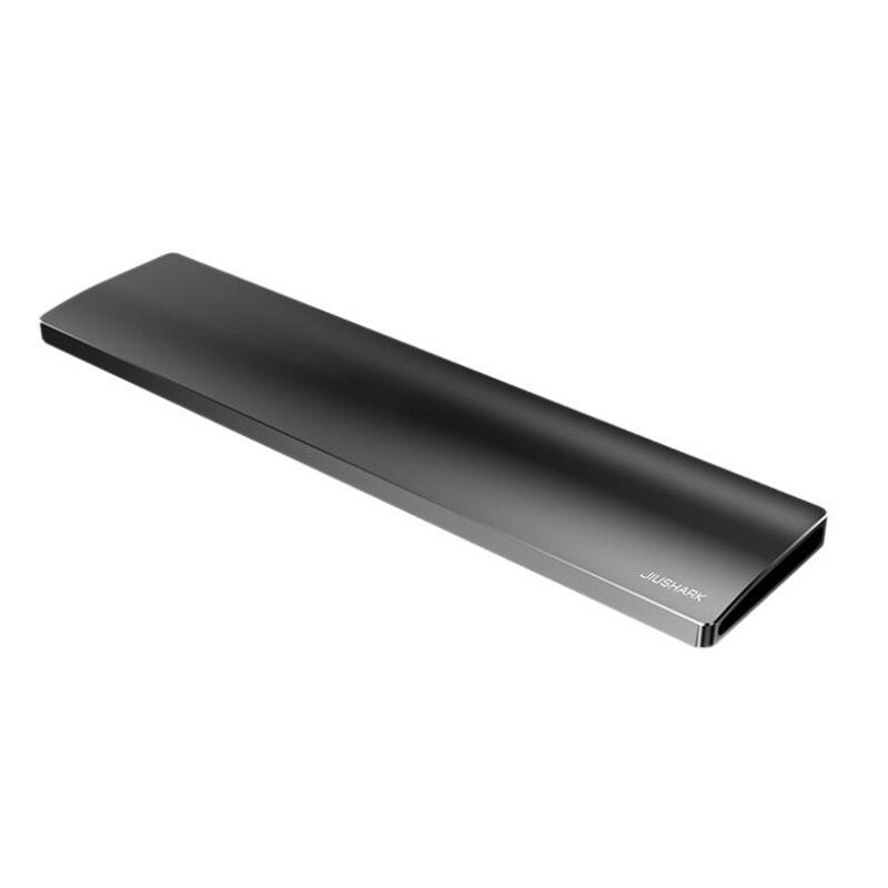 JIUSHARK 87 klawiszy aluminium ergonomiczna klawiatura mechaniczna podkładka strąk nadgarstek poduszka Podkładka dla biura, gry komputerowe, czarny: Default Title