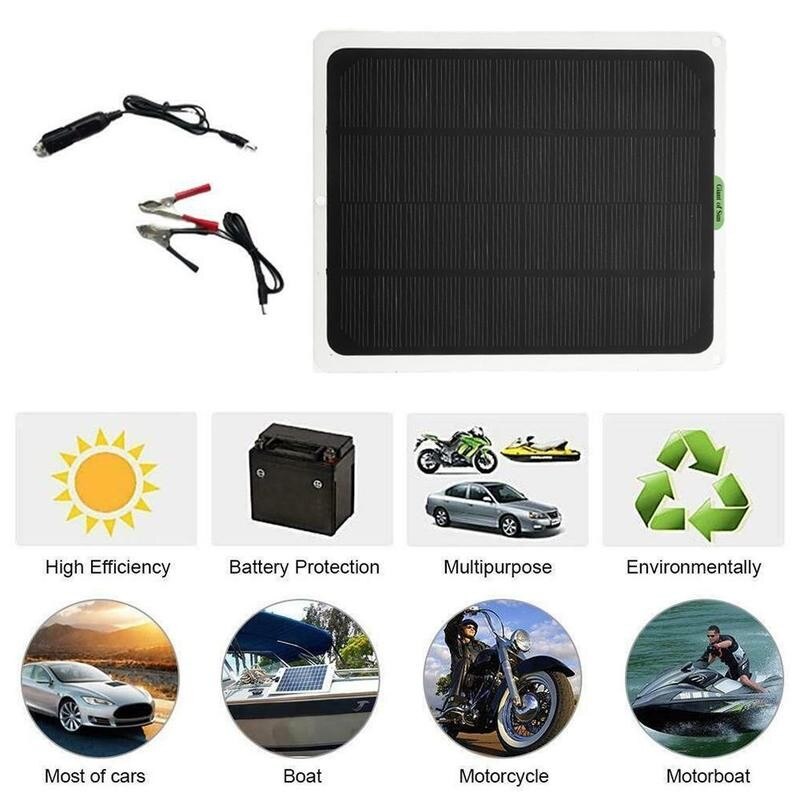 5/10/20w solcellepanel 12v batterilader bærbar solcelle gjør-det-selv solcellesystem polykrystallinsk batteri mobiltelefonladere panel