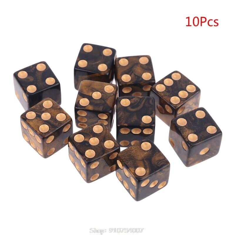 10pcs/set Number 16 Square Polyhedral Dices Beads Number Dials Desktop Table Board Games O28 20: 1