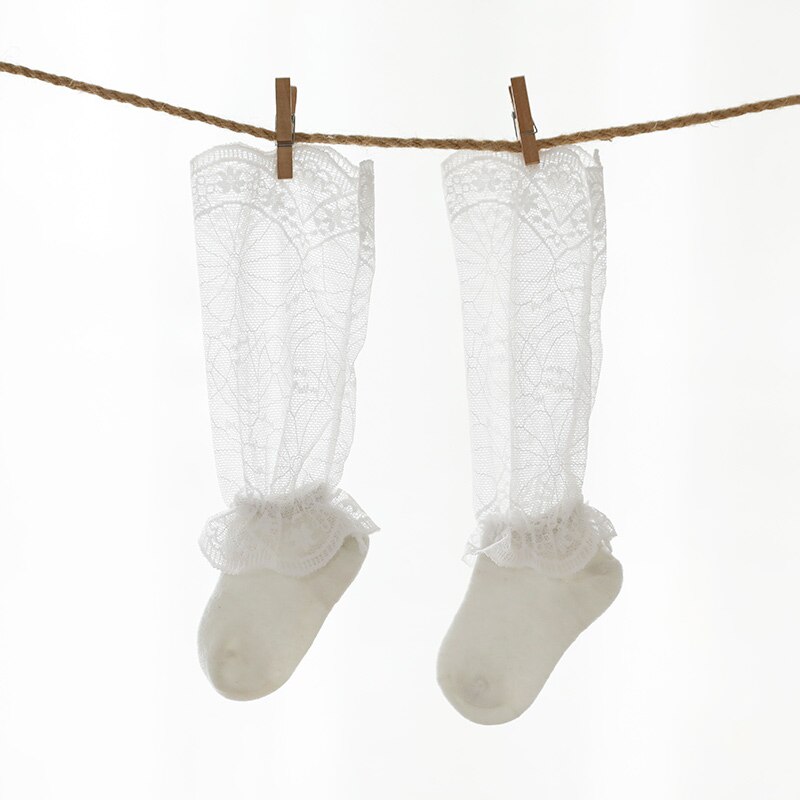 Baby Mädchen Spitze Knie Hohe Socken Süße Spitze Strümpfe Säuglinge Kleinkinder Kleid Nicht Unterhose Lange Socken: Süss Orange grau / 1zu3 Jahre