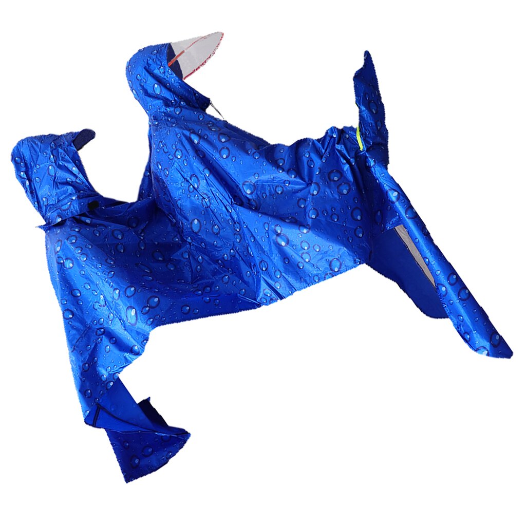 Waterproof Motorcycle Scooter Oxford Raincoat Cover Windproof DoubleRainCoat: Blue