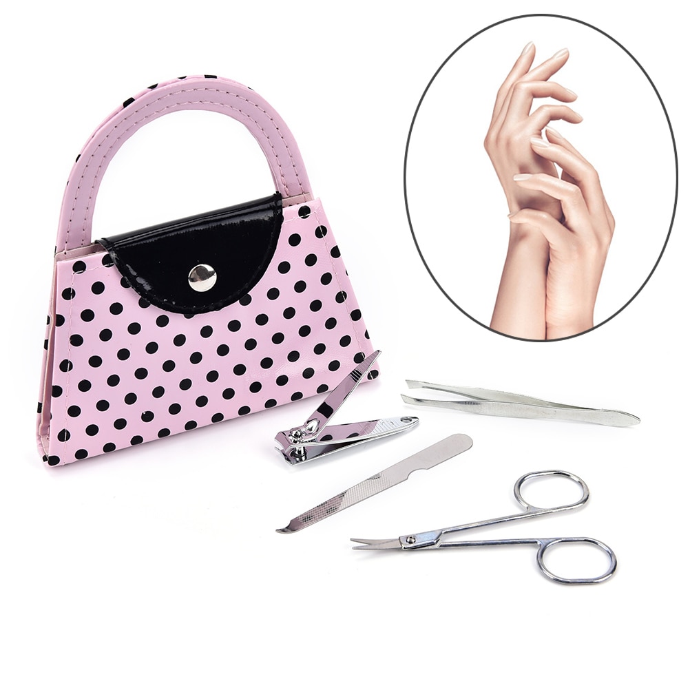 Kit de herramientas de manicura y pedicura para dama de honor, set de 4 unids/set por Set, de boda, 1 lima de uñas, 1 tijeras, 1 cortaúñas y 1 pinza