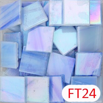 200g/68 stk 20 x 20mm 3/4 tommer fancy kvartsmosaik irideret glas iriserende glasfliser, glaslegemini mini, materialeleverandør: Ft24