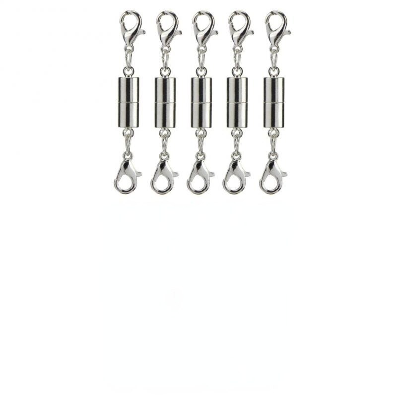 Stainless Steel Lobster Clasps Claw Magnetic Bracelet Clasps Necklace Jewelry Making Findings DIY Accessories: 5pcs silver