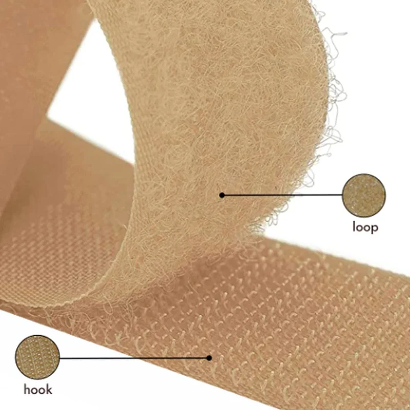 2M/Pairs Colorful Sew On Hook and Loop Tape Non-Adhesive Fastening Nylon Fabric Tape DIY Craft Interlocking Tape Sewing Fastener