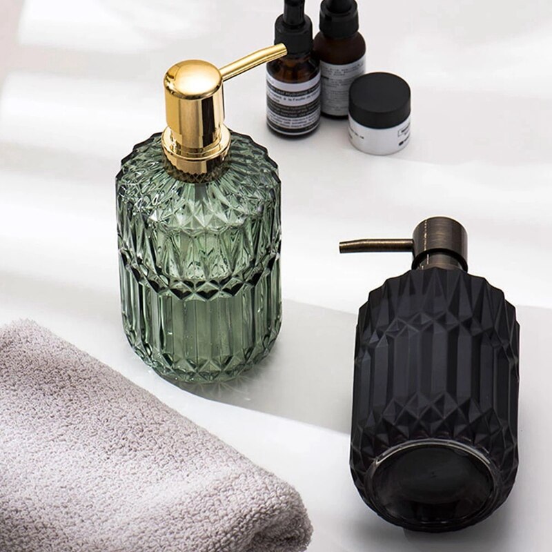 400ml såpedispenser elegant gl påfylling tom flaske hjem hotell baderom balsam håndsåpe sjampo flaske