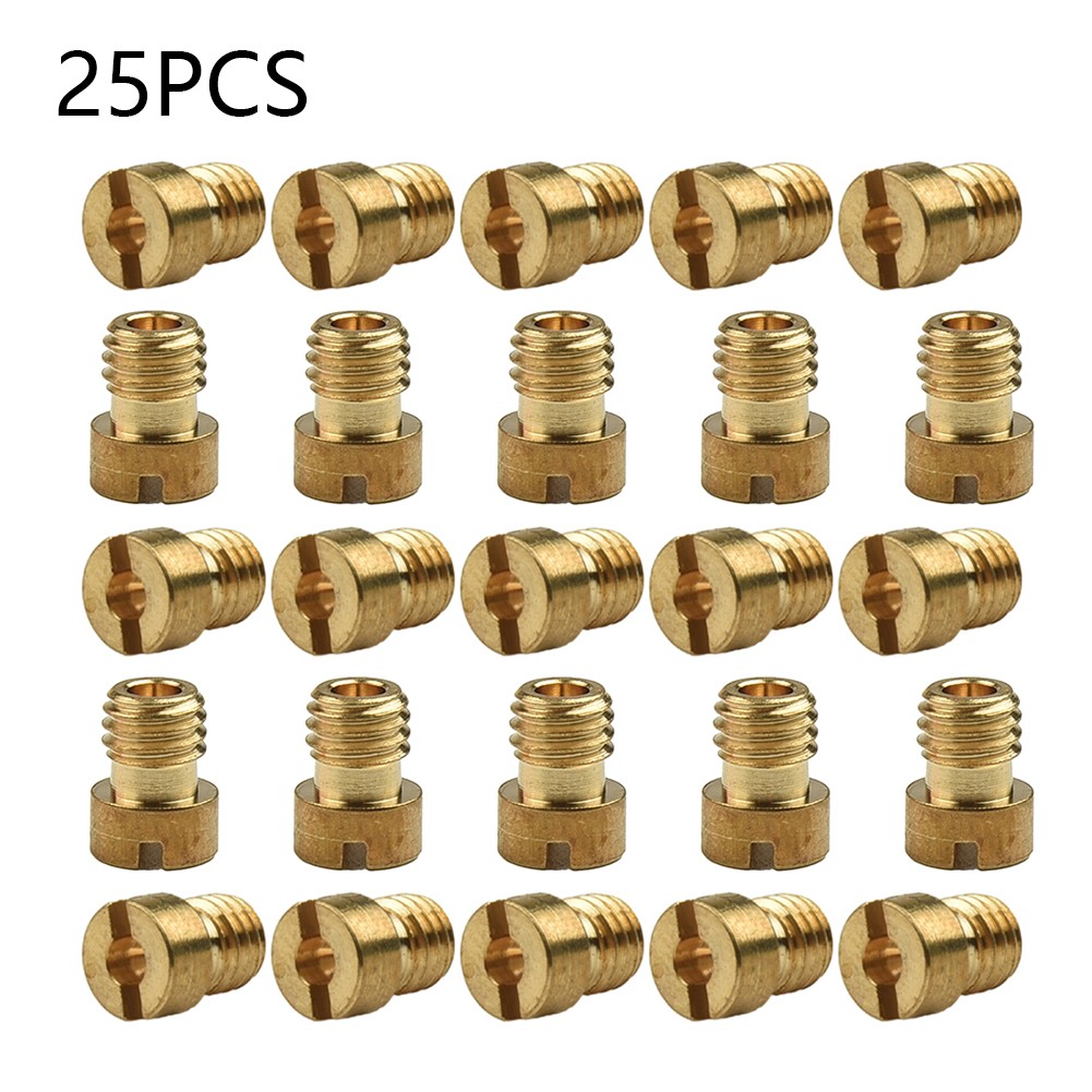 25Pcs Main Jet 55-115 M5 5mm For Dellorto Carburetor Vergaser SHA SHBC SHB Motorcycle Scooter Injectors Nozzle Main Jet Set