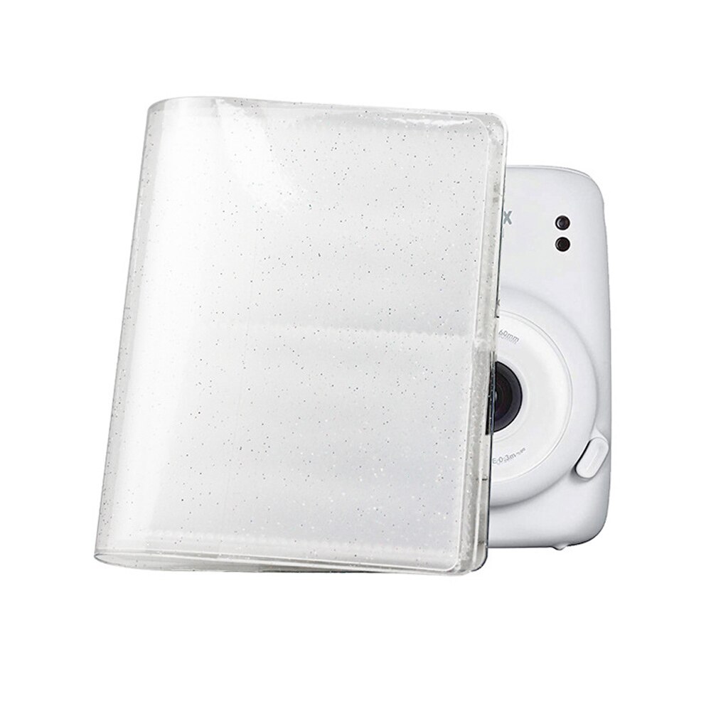 Besegad 64 lomme fotoalbum til fujifilm instax mini 11 3 tommer farve fotografi album pvc blød mini pjece billede sag: Hvid