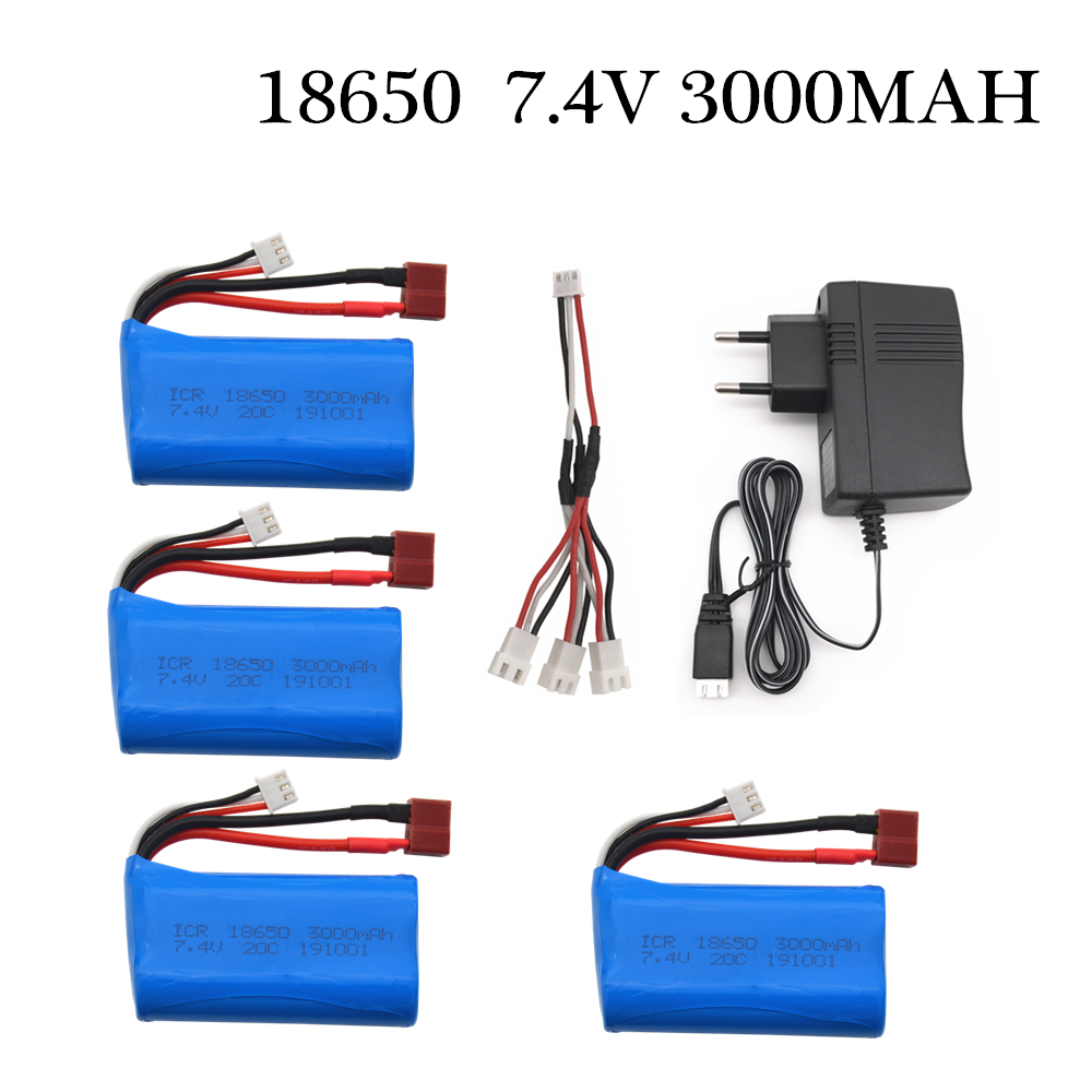 7.4V 3000MAH lipo Batteria 18650 per Q46 Wltoys 10428 /12428/12423 RC Auto Ricambi Accessori Per Wltoys 144001 A959-B A969-B