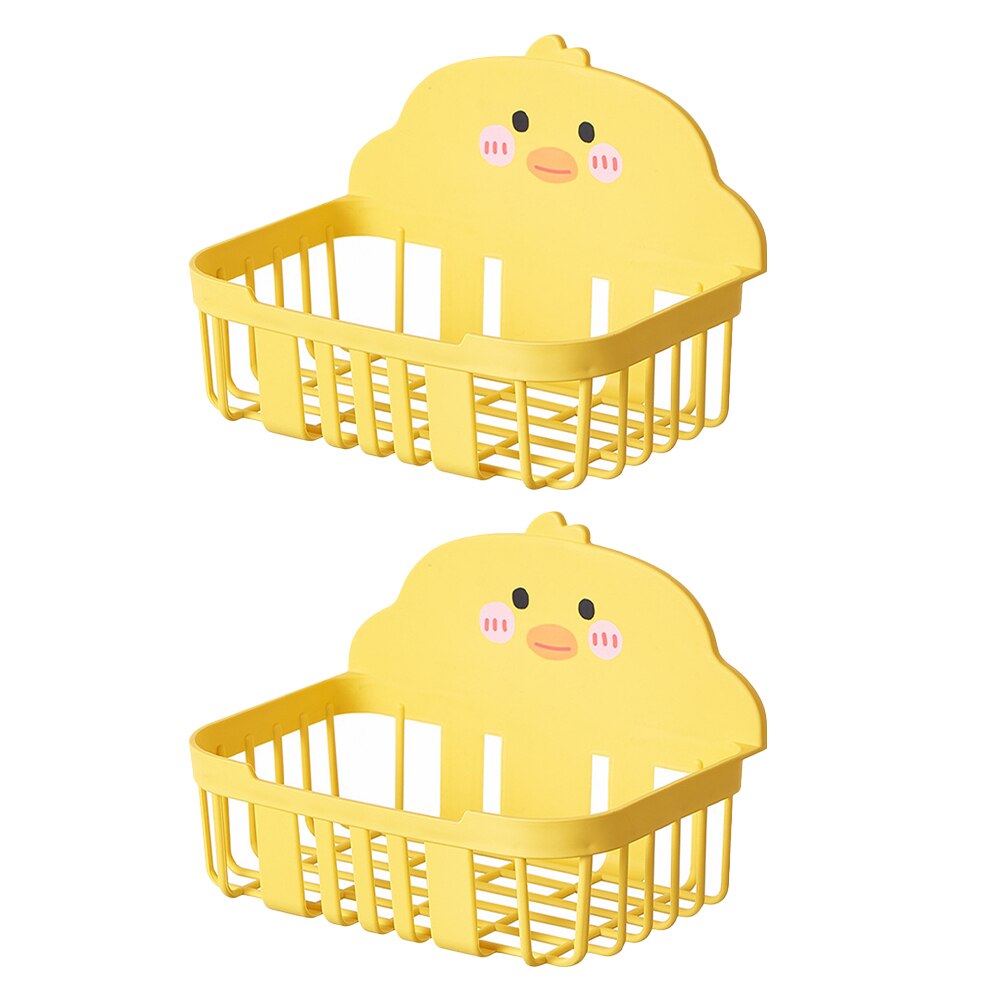 2pcs Decorative Paper Storage Racks Punch-free Holders Wall-mounted Storage Racks: 19x13cm