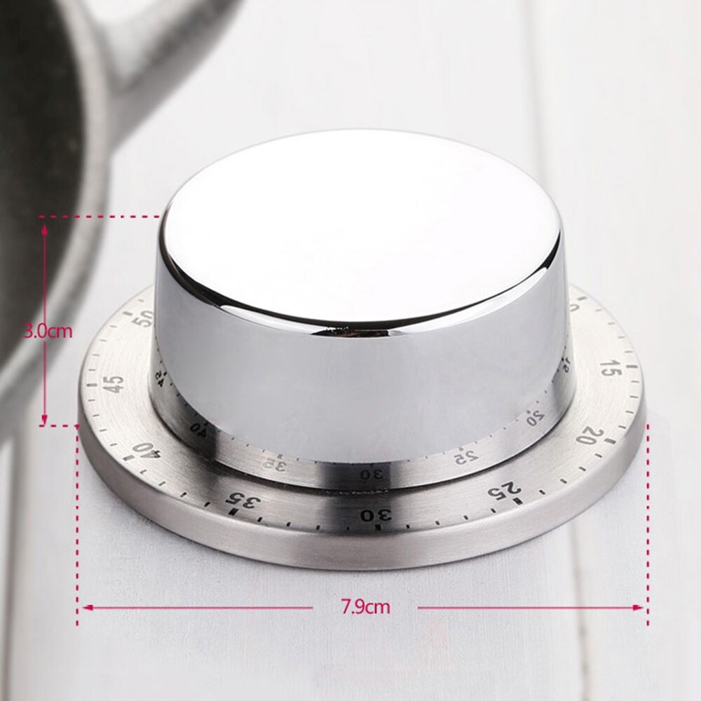 1Pc Ronde Rvs Kookwekker Magnetische Koken Wekker Herinnering Multifunctionele Timer Keuken Gadget