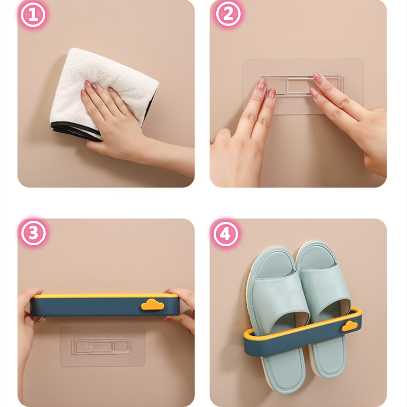 clouds Towel Rack Punch-free Bathroom Slippers RackTowel Rack Wall-Mounted Bathroom Hook Kitchen Wipes Hanging Gadgets