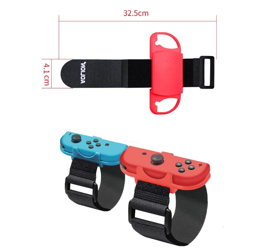 EastVita 1 Pair Adjustable Game Bracelet Elastic Strap for Nintendo Switch Joy-Con Controller Wrist Dance Band r20