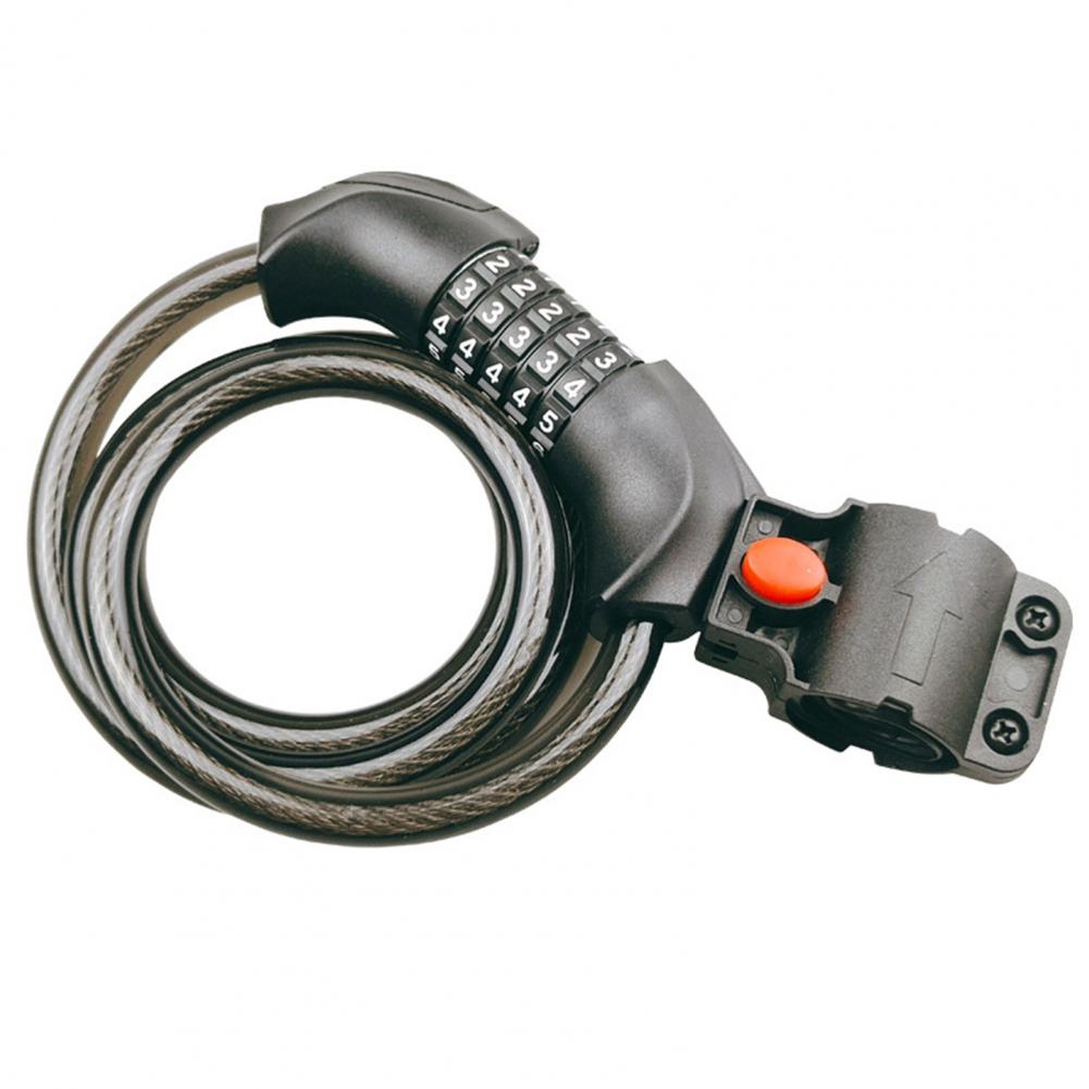 bike lock bicycle anti-theft lock universal protection lock 5-digit code lock with bicycle light anti-theft bicycle chain