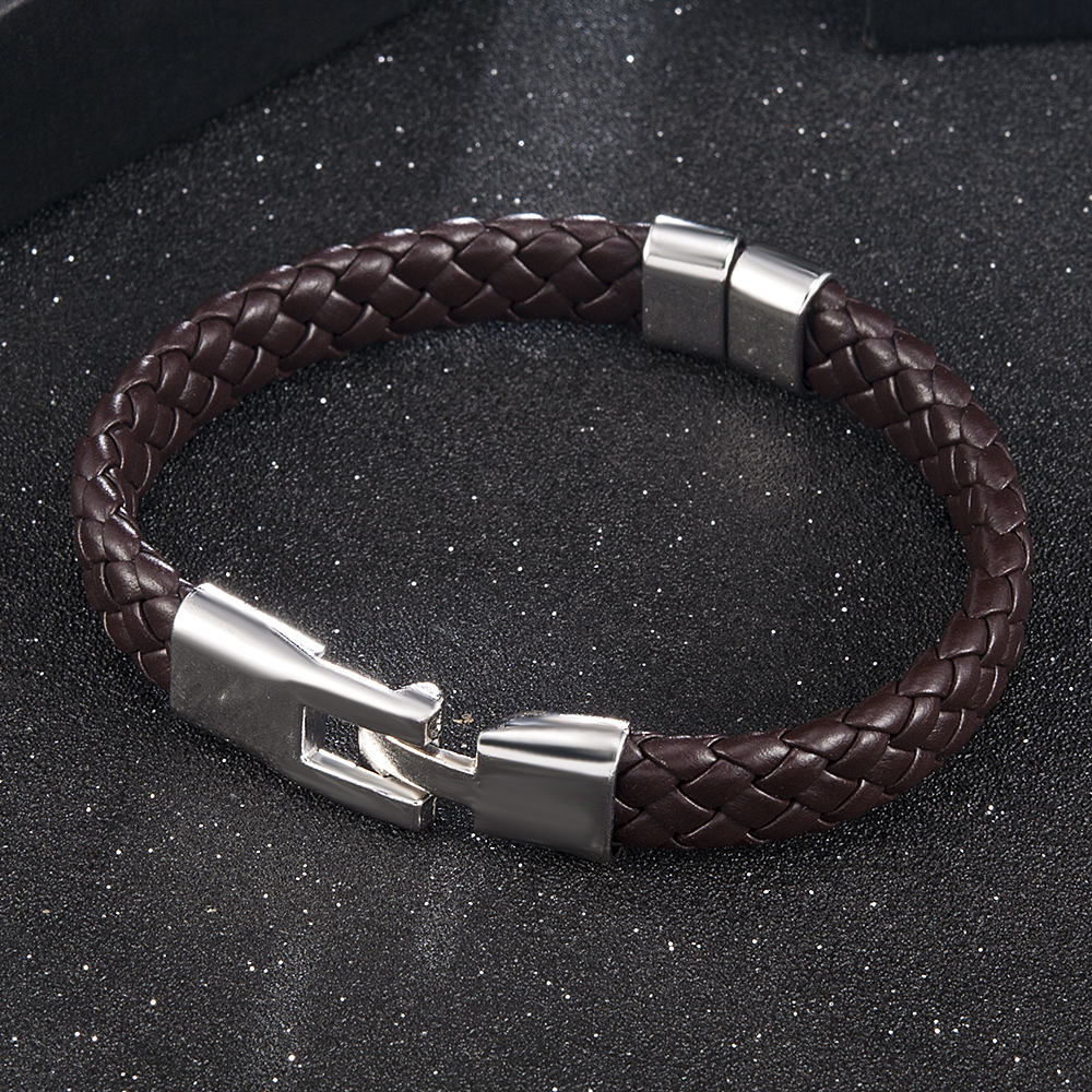 Mannen Vrouwen Leather Wrap Polsbandje Manchet Magnetische Sluiting Armband Roestvrij Stalen Gesp Sluiting Armbanden Sieraden