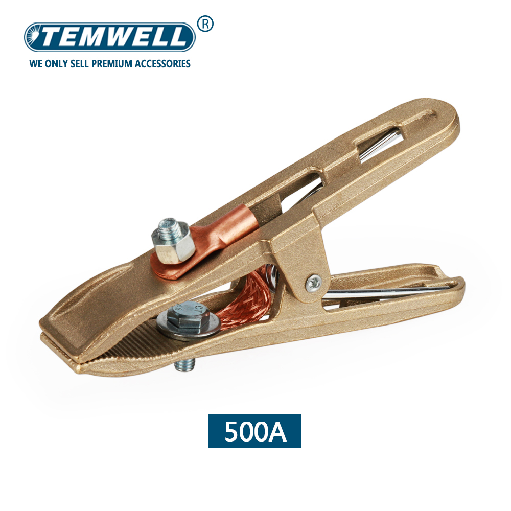 Welding Clamp 500A Ground Clamp Heavy Duty Earth Clamp for Welding/Cutting/Electrical Transaction Cable Holder Full Copper Body: Default Title