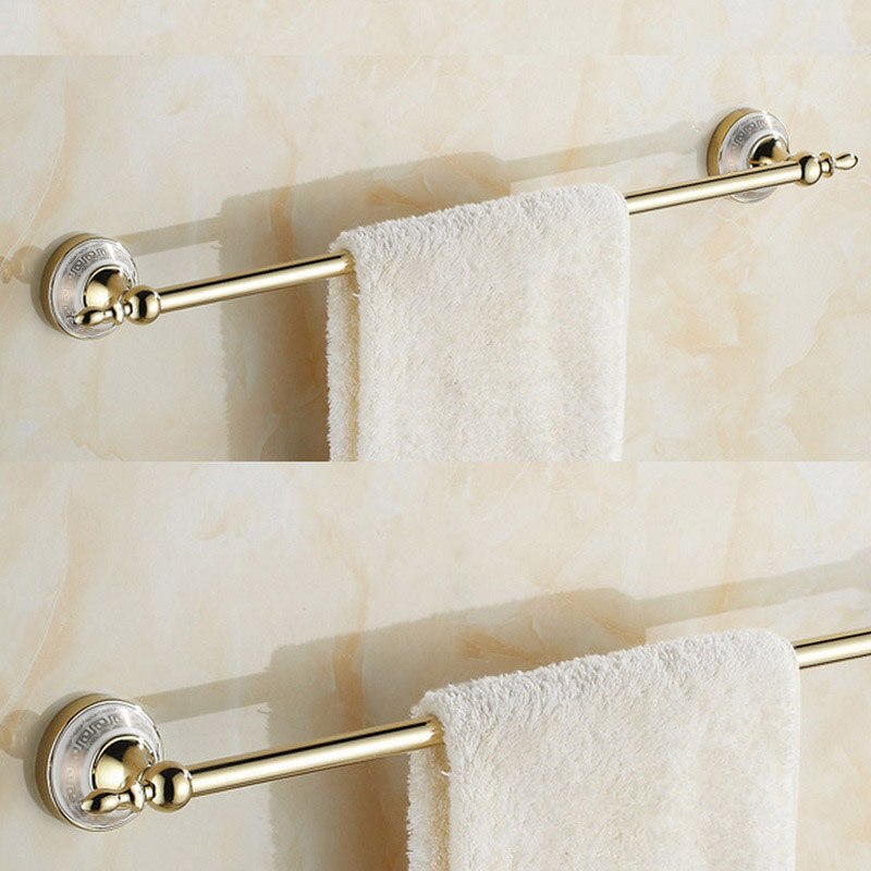 Toallero de estilo Retro montado en la pared, accesorios de baño, HYT-11896-G, 60cm, superficie dorada