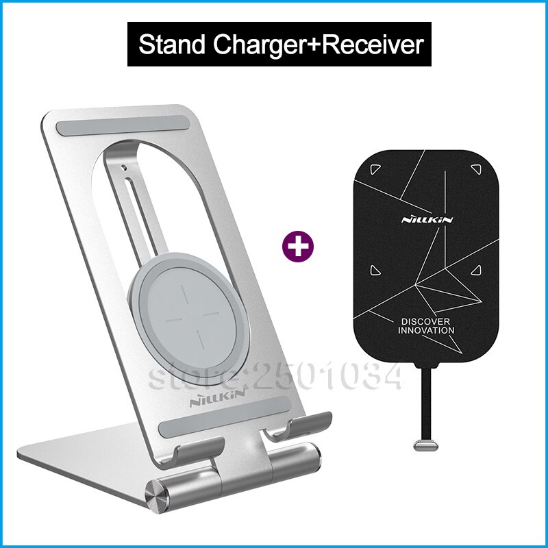 Nillkin Fast Wireless Charging Stand for Samsung Galaxy Tab S7 S6 Lite S5e S4 S3 10.4 10.5 Qi Wireless Charger+10W USBC Receiver: Charger and Receiver / Tab S3 (9.7)