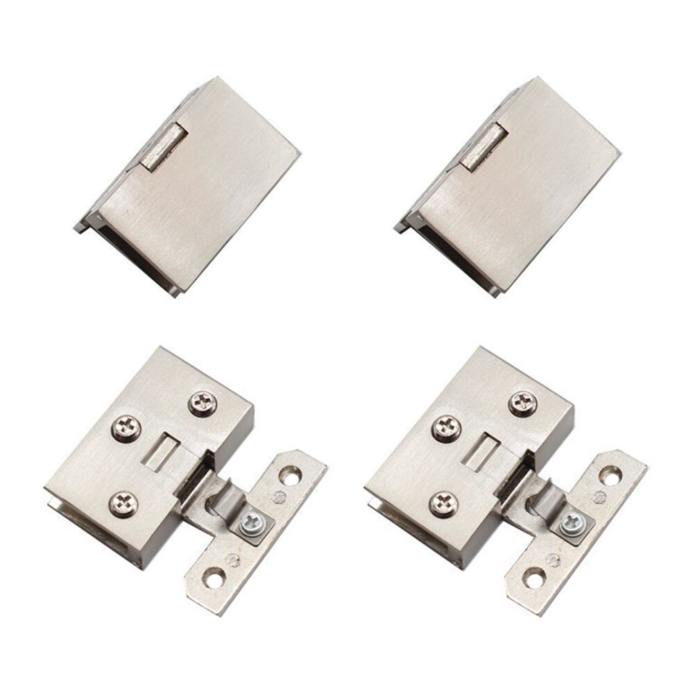 2pcs Cupboard Door Hinges Cabinet Hinge Replacement Alloy Glass Door Hinges: Default Title