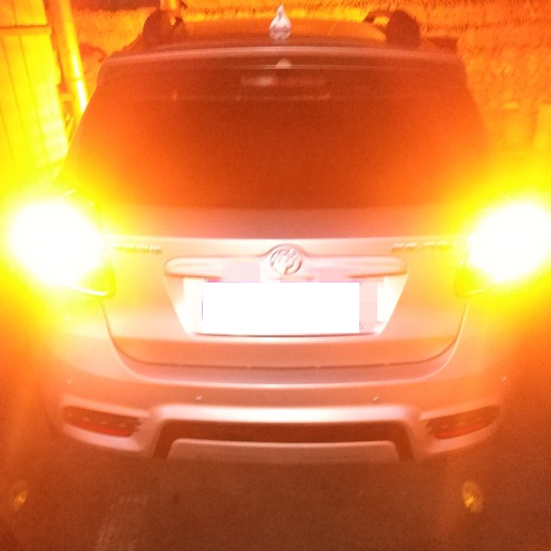 2 uds coche LED 1156 BA15S P21W BAU15S PY21W 1157 BAY15D 7443 bombillas LED 144SMD CanBus lámpara luz de señal de giro inverso