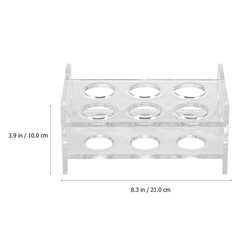 6/12 Hole Acrylic Shot Glass Holder Transparent Liquor Cup Display Rack Whisky Cup Serving Tray Bar Drinkware: 6 round hole