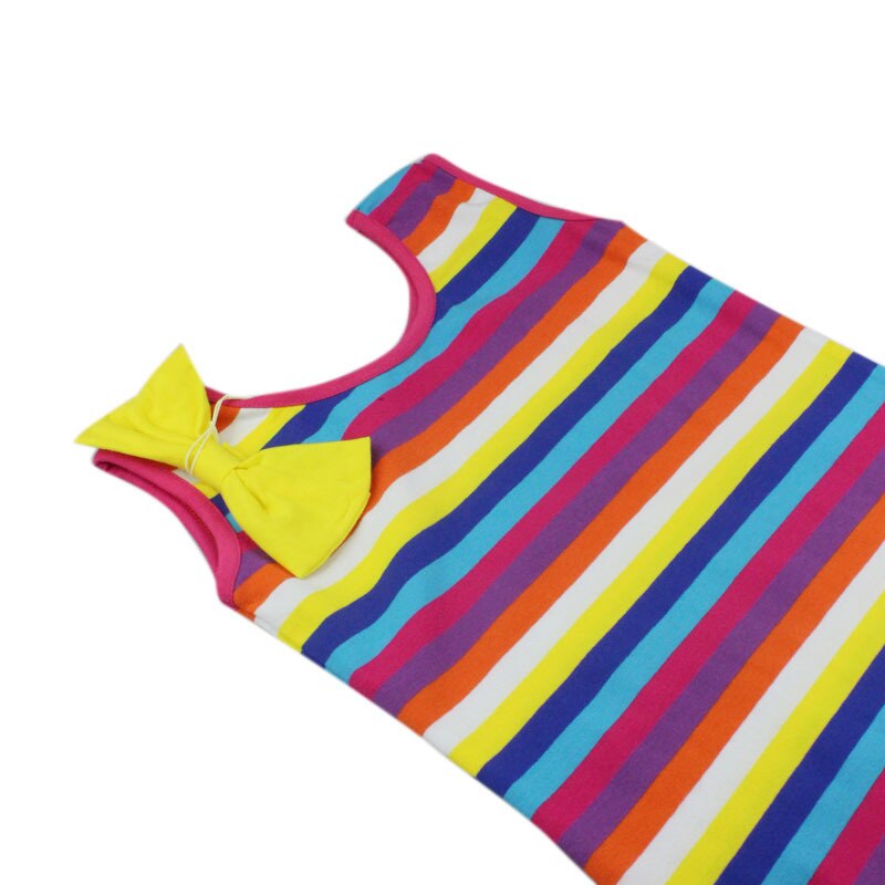 Vestidos de verano a rayas para niñas pequeñas, ropa informal de , vestido playero con lazo y de princesa para cumpleaños: Azul / 10 to 11 Years Old