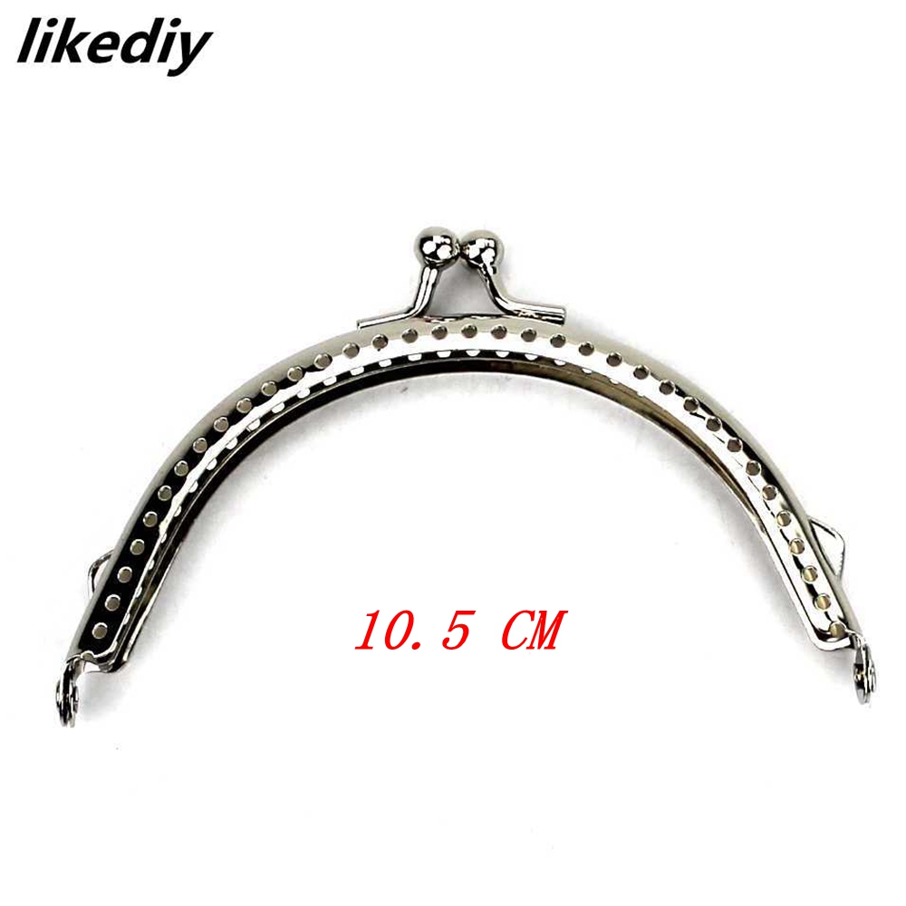 20 stks/partij Glanzend Zilver Basic Metalen Portemonnee Frame Kus Sluiting Lock DIY Tas Accessoires 8.5/10.5/12.5/15.5/18CM: zwart